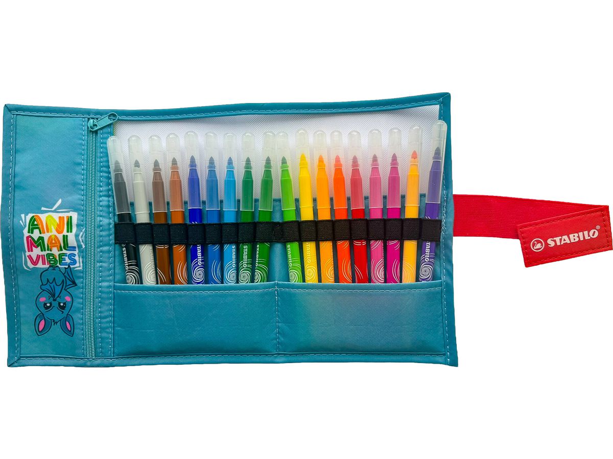 STABILO Fasermaler Power Animal 2mm CH280/18-06 blau 18 Stück (4006381630085)