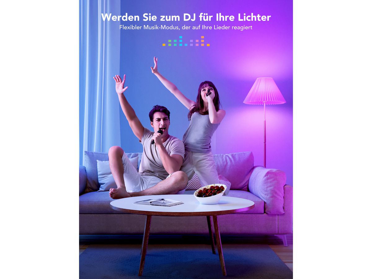 GOVEE Smart Lampadina LED E27 H60093C1 Wifi & Bluetooth, 1200Lumen (6974316992745)