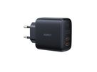 AUKEY Omnia II Dual 45W GaN PD PA-B4T BK 2-Port USB-C Wall Charger B. (0689323787500)