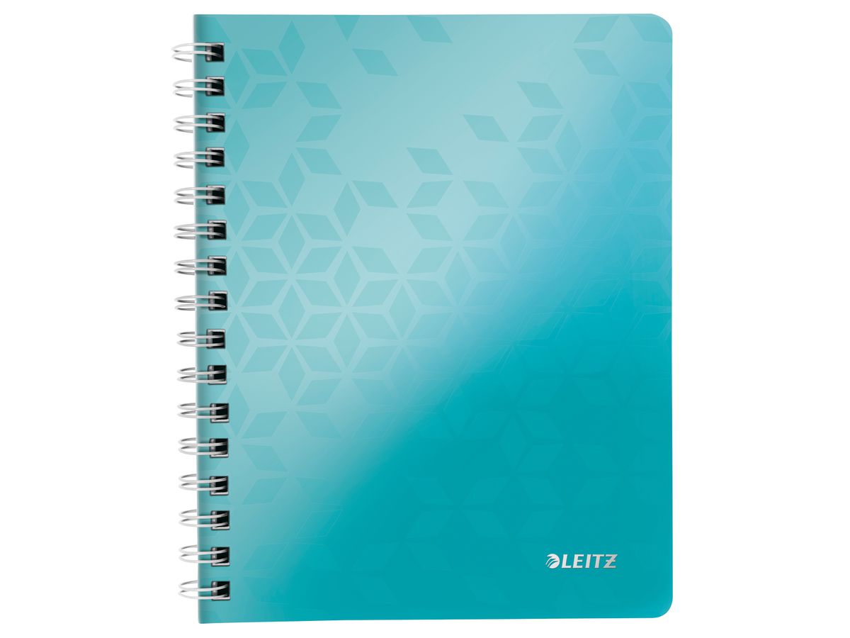 LEITZ Notizblock WOW PP A5 46410051 eisblau kariert (4002432107841)