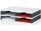 STYRO Ablagesystem styrodoc duo 268-0202.98 weiss/schwarz 4 Fächer (7612176107792)