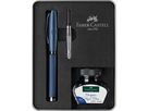 FABER-CASTELL Geschenkset Essentio M 149625 blau, mit Tintenfass (4005401496250)