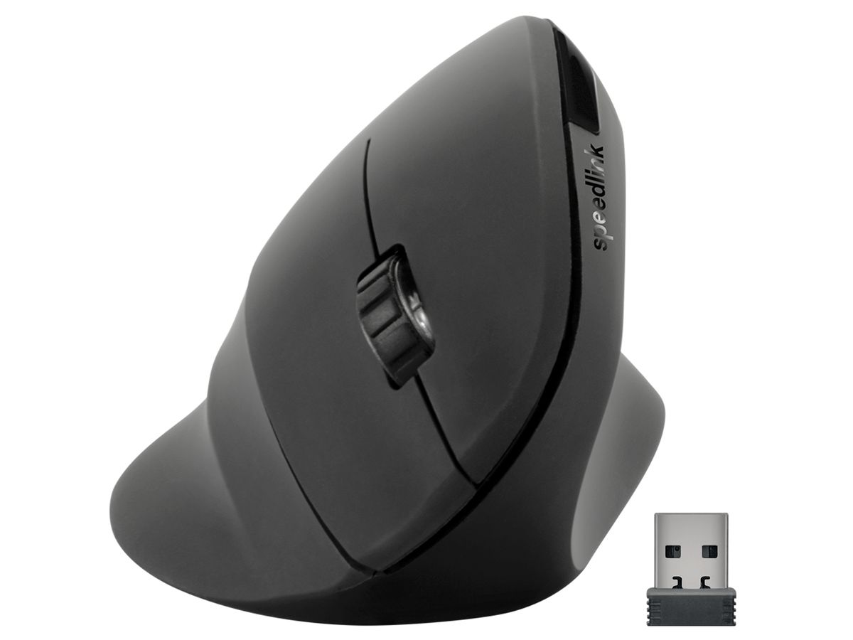 SPEEDLINK PIAVO Ergonomic Mouse SL-630019-RRBK wireless, vertical, black (4027301318722)