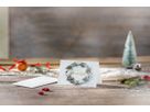 SIGEL Weihnachtskarten A6 DS089 Holzoptik, Kranz 25 Stück (4004360786389)