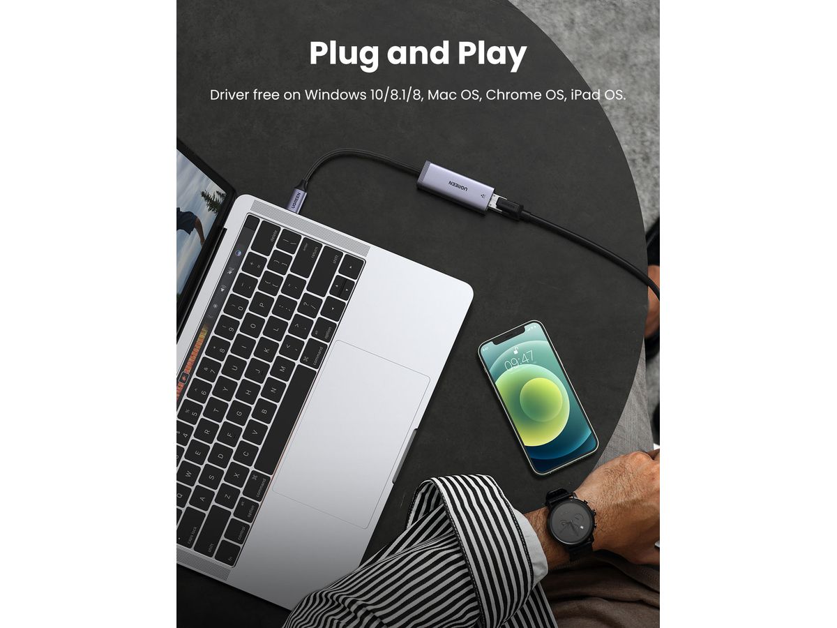 UGREEN Gigabit Ethernet Adapter 40322 USB-C (6957303843220)