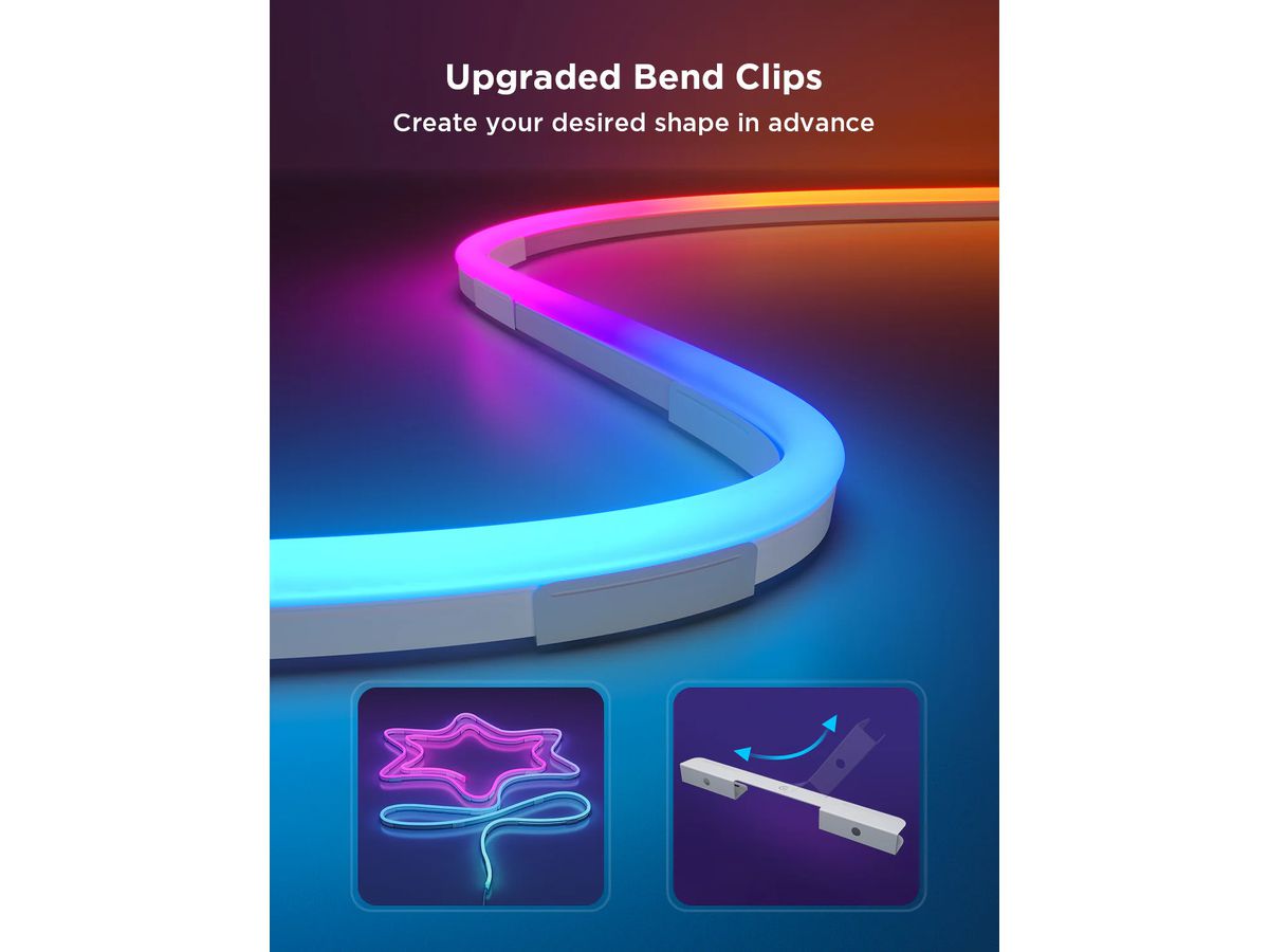 GOVEE Clips de fixation 5 Stk. H10D2000 blanc, pour Neon Rope Light 2 (6974316999393)