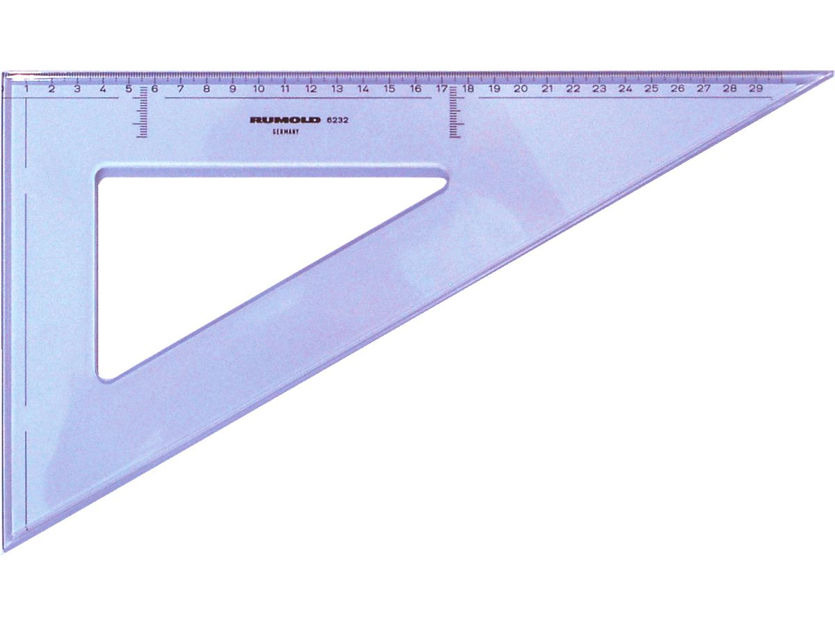 RUMOLD Zeichendreieck 29cm 6232 60° farbig/transp. (4012108023306)