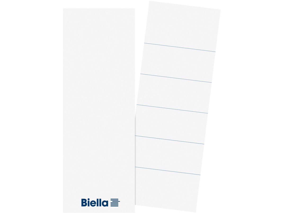 BIELLA Rückenschild Ordner 51x145mm 19016700U für 7cm Rücken 25 Stück (7611365207916)