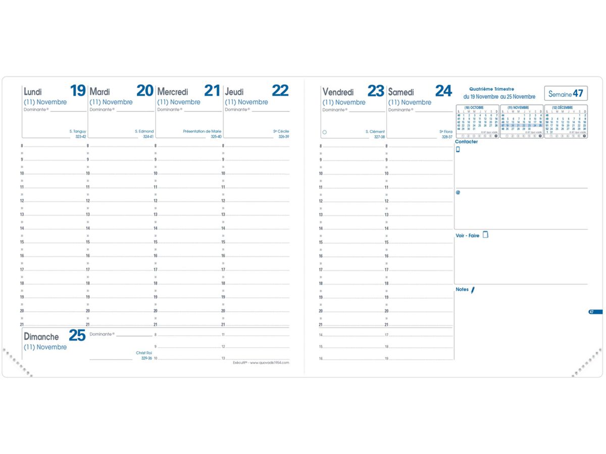 QUO-VADIS Ersatzinhalt Executif 2026 014005Q 1W/2S Impala/Club FR 16x16cm (3371010122004)