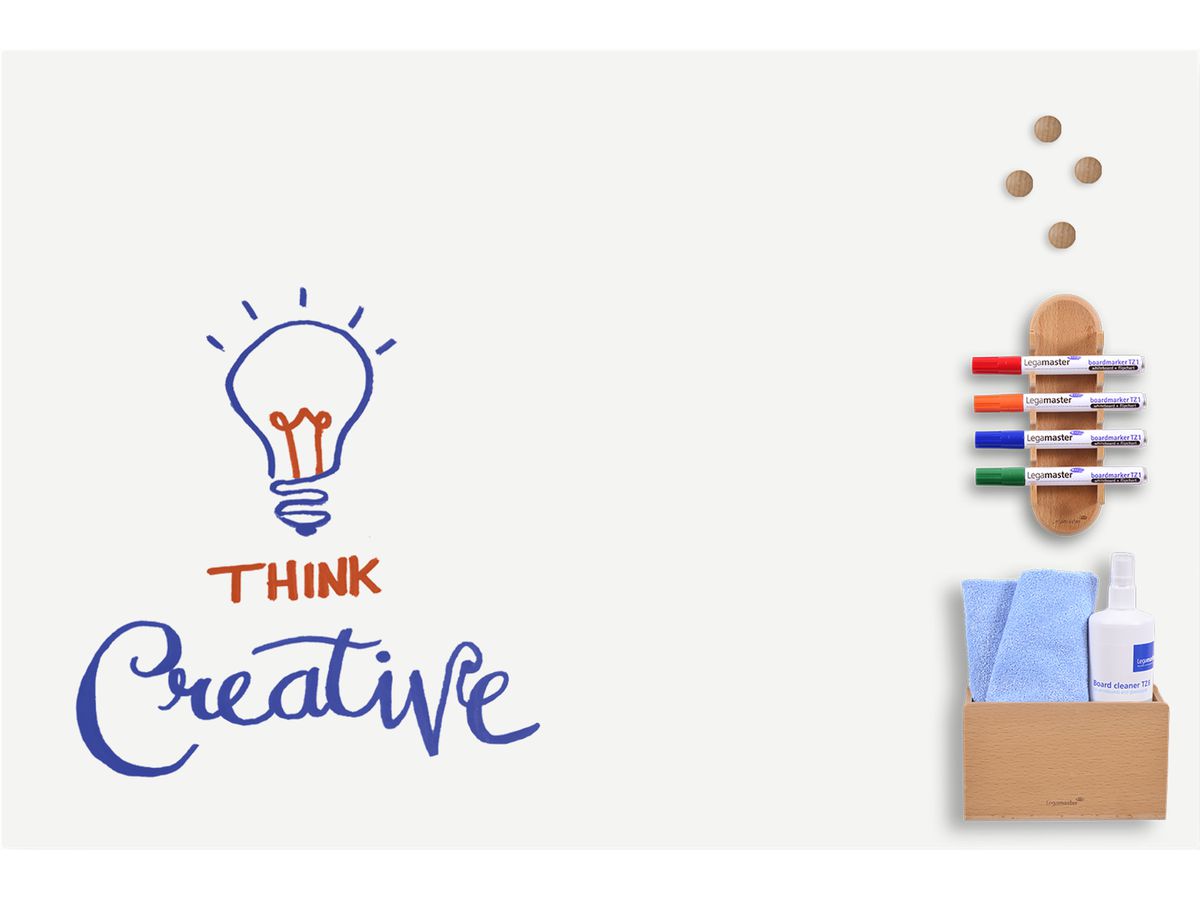 LEGAMASTER Whiteboard 50x75x10cm 7-106350 Board-UP Lackierter Stahl (8713797099462)