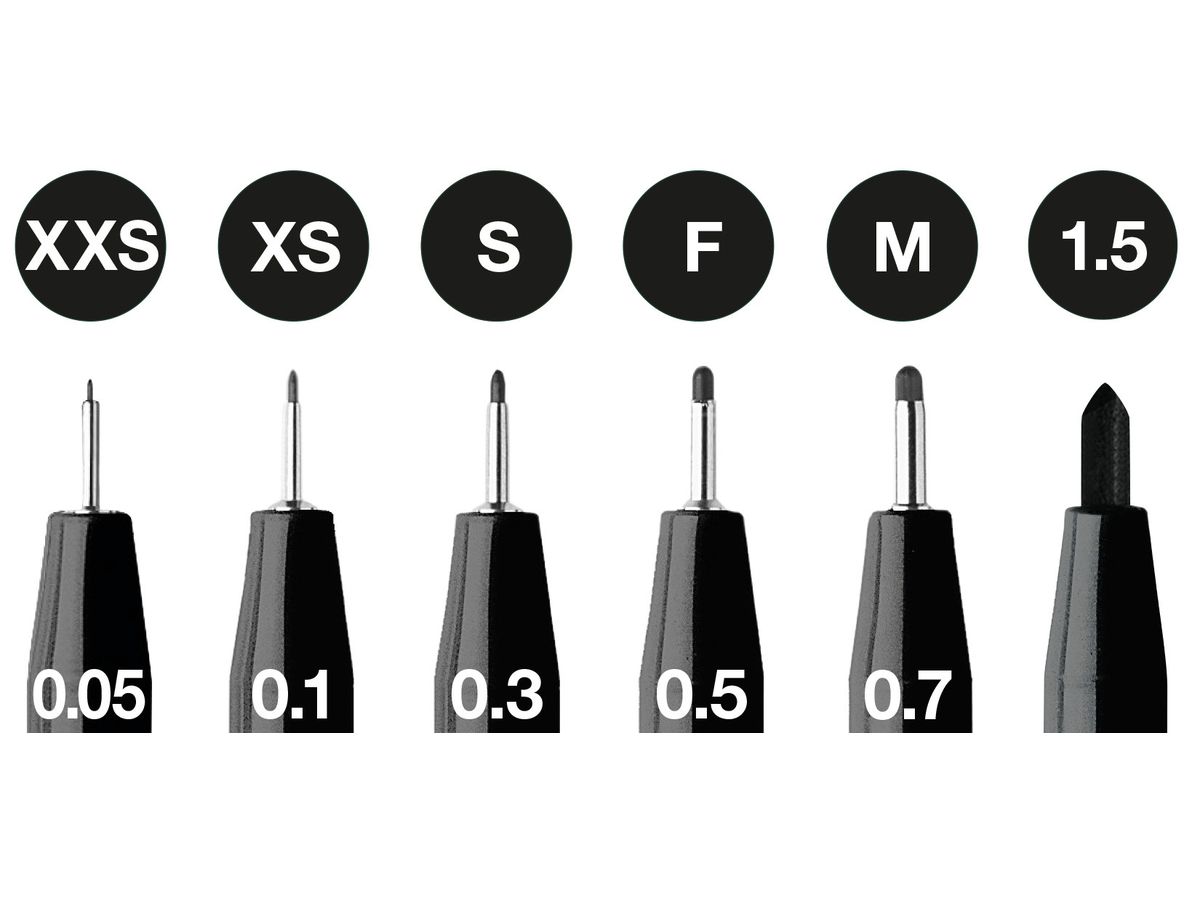 FABER-CASTELL Artist Pen Tuschestift 167154 schwarz 6 Stk. (4005401671541)