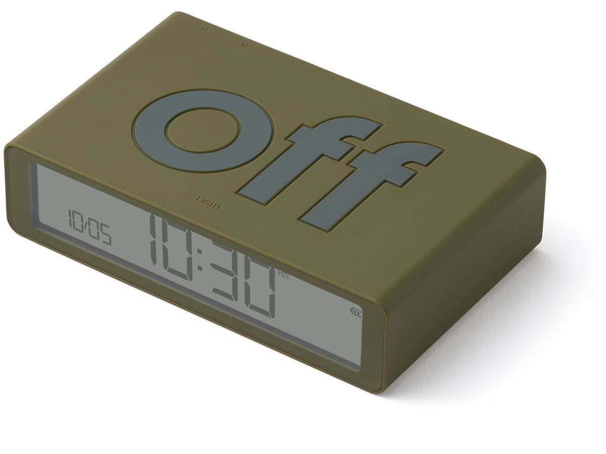 LEXON Wecker Flip Classic LR157K9 khaki, USB-C (3660491209435)