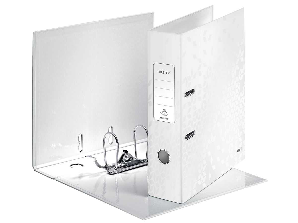 LEITZ Ordner WOW 180° 8cm 10050001 perl weiss A4 (4002432394715)