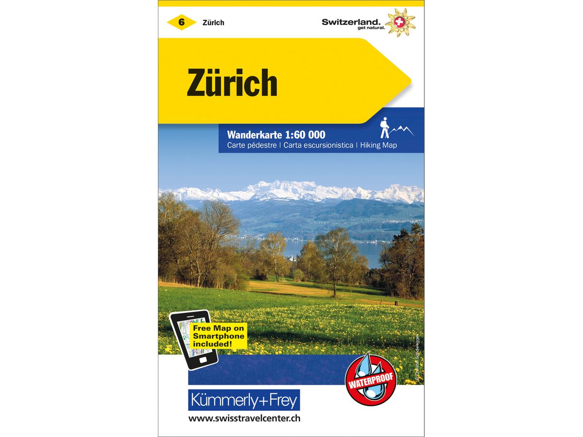 KÜMMERLY+FREY Carte des randonnées 325902206 Zürich 1:60'000 (9783259022061)