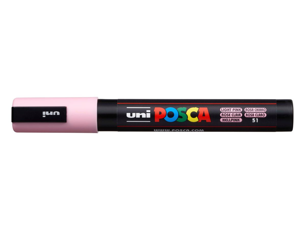 POSCA Marker 1.8-2.5mm PC-5M L.PINK hellrosa, Rundspitze (4902778036891)