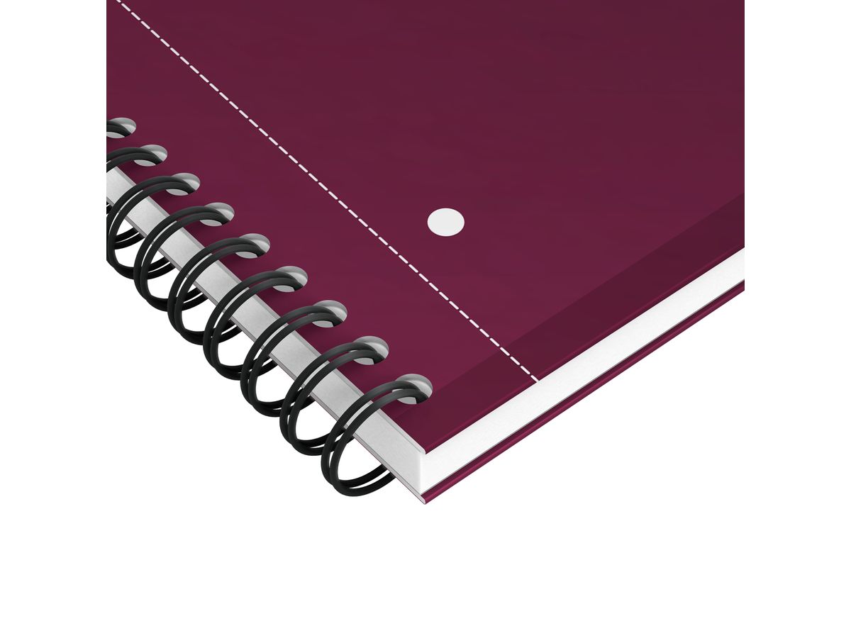 OXFORD Libro a spirale A4+ 400194459 foderato, rosso 80 fogli (3020120253558)