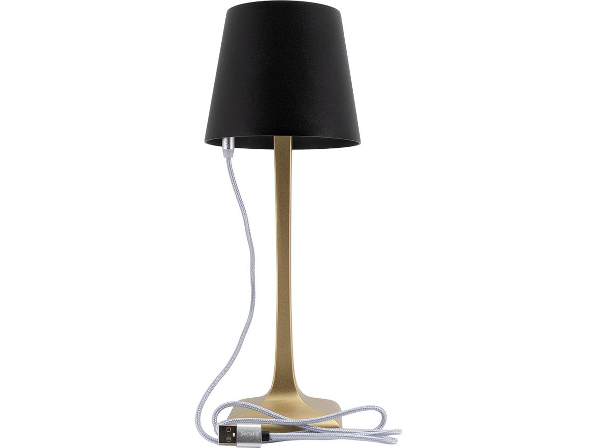 SECURIT Lampe de table ROME LP-RO-GD-BL or, batterie, dimmable (8720663161024)