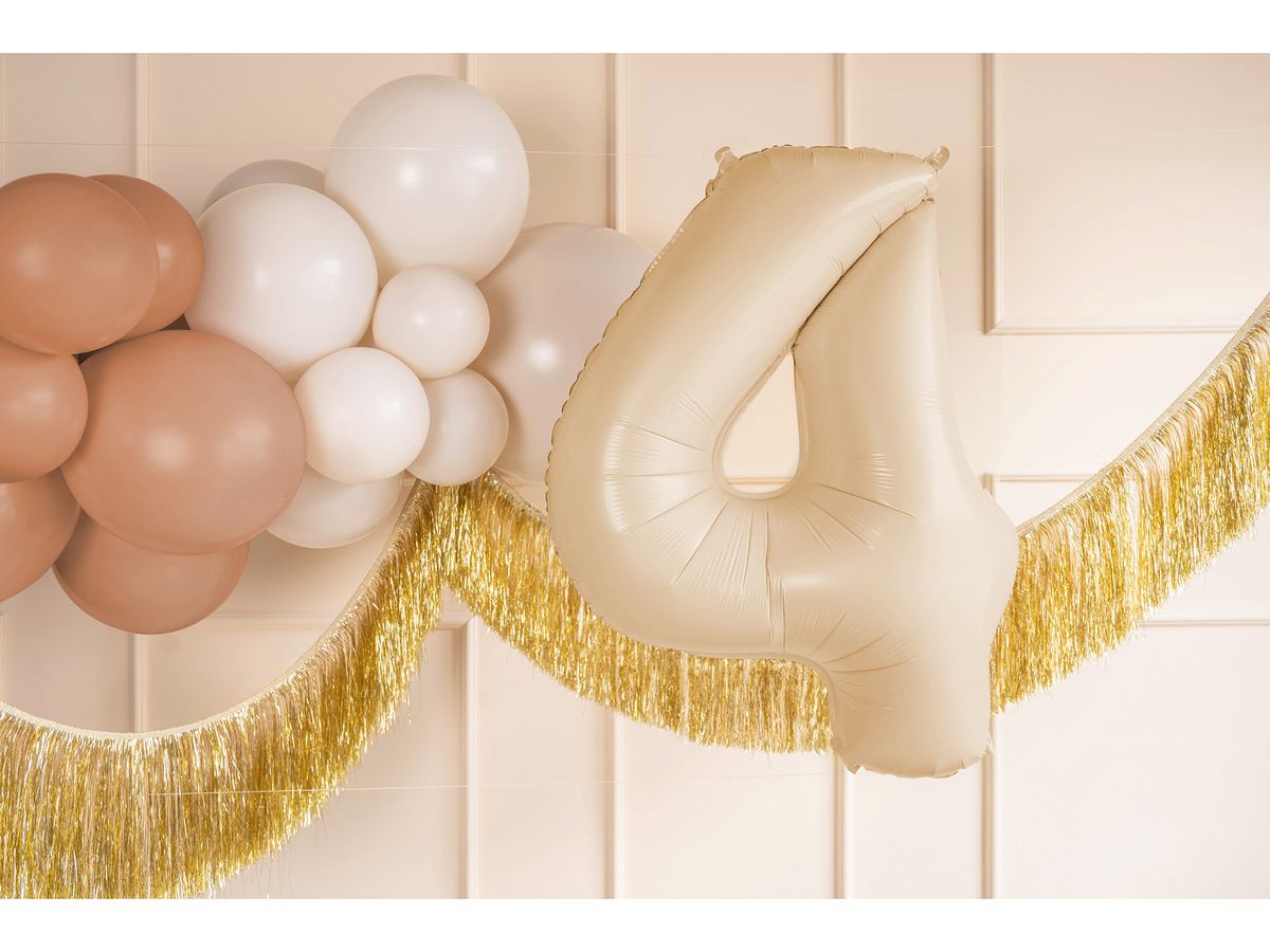 PARTYDECO Palloncino in foil no. 4 72cm FB230P-4-013 beige (5904555035102)