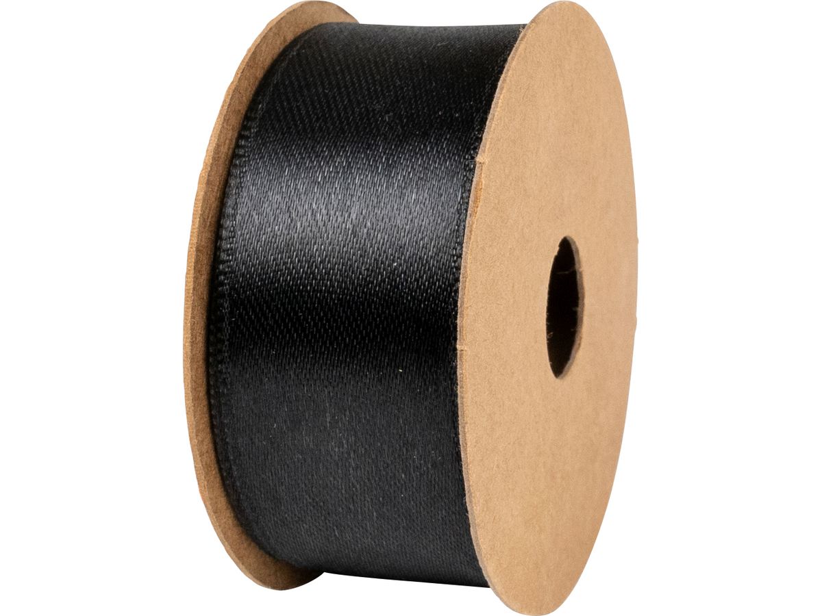 STEWO Nastro regalo in raso 25mm 2583410670 nero (7630050872789)