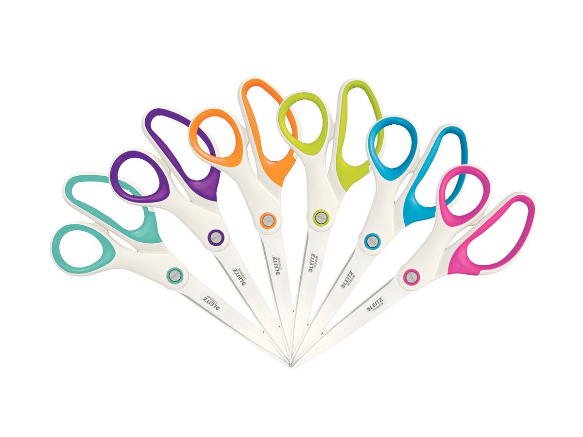 LEITZ Titan Schere WOW 53192051 weiss/eisblau 20.5cm (4002432103201)