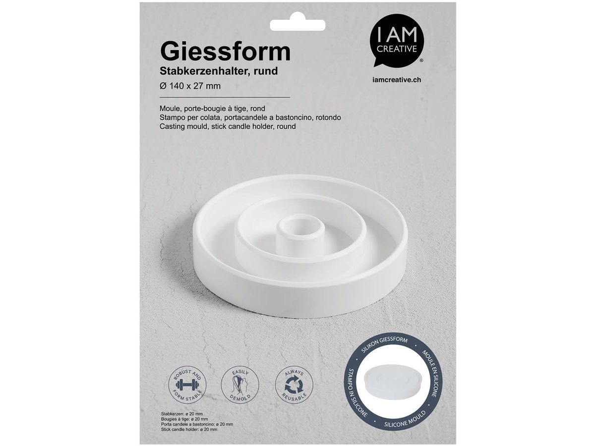 I AM CREATIVE Silikon Giessform 1704.16 Kerzenhalter (7611983223336)