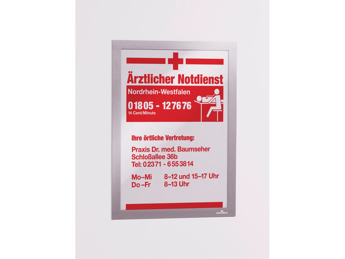 DURABLE Dossier Duraframe 487223 argent, autocollant 2 pcs. (4005546404882)