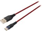 EGOGEAR Charging Cable Type-C 3m SCH10-NS-RD braided, NSW, Red.Black (5425025591817)