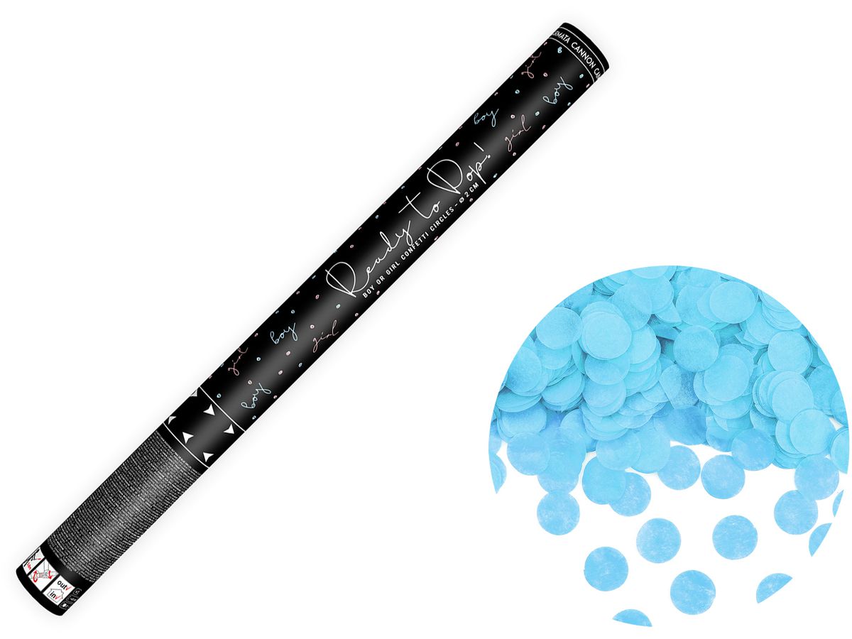 PARTYDECO Cannone sparacoriandoli 60cm TUKR60-001 Ready to pop blu (5900779101562)