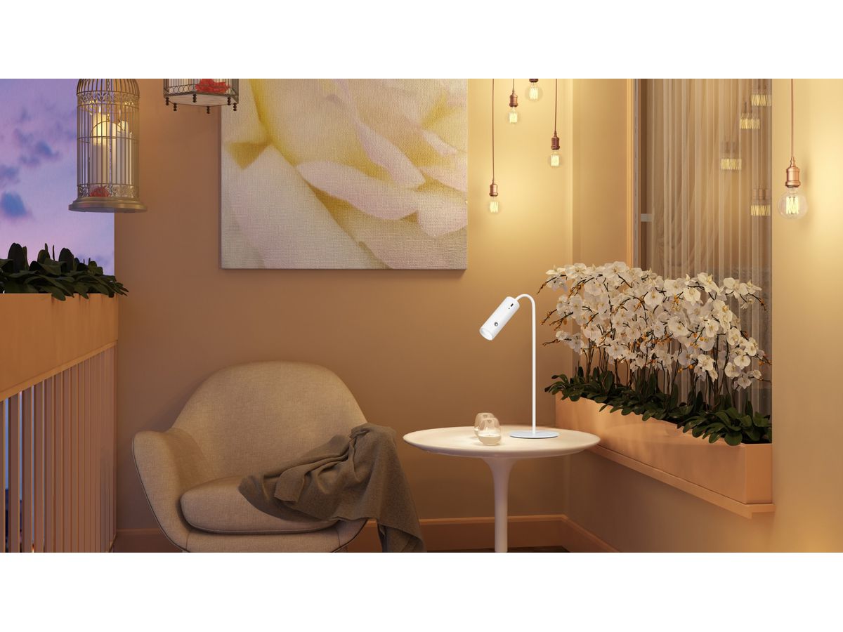 HANSA Tischleuchte Flare Spot 41-5011.204 weiss (7612176093224)