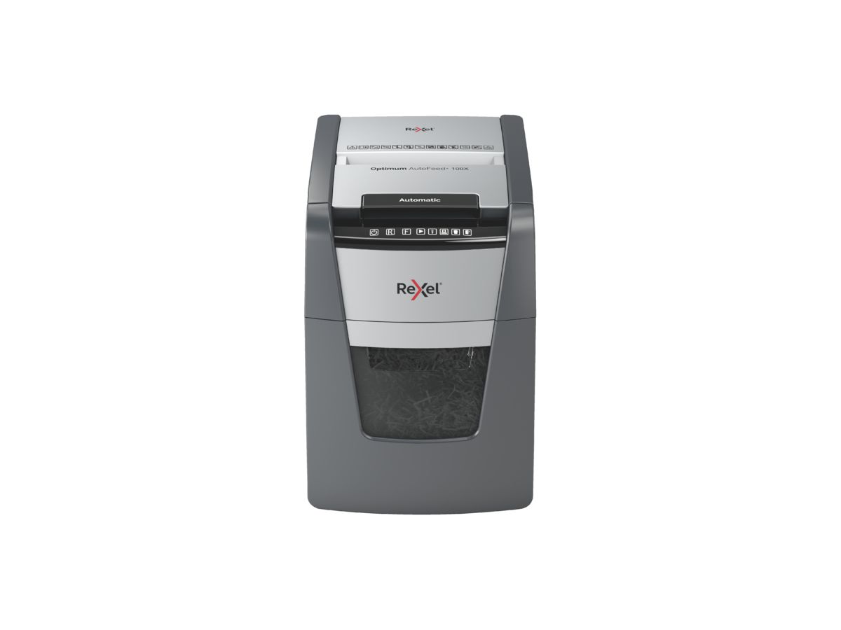 REXEL Aktenvernichter Optimum AF+ 2020100XCH 100X, P-4, 34lt (5028252614016)
