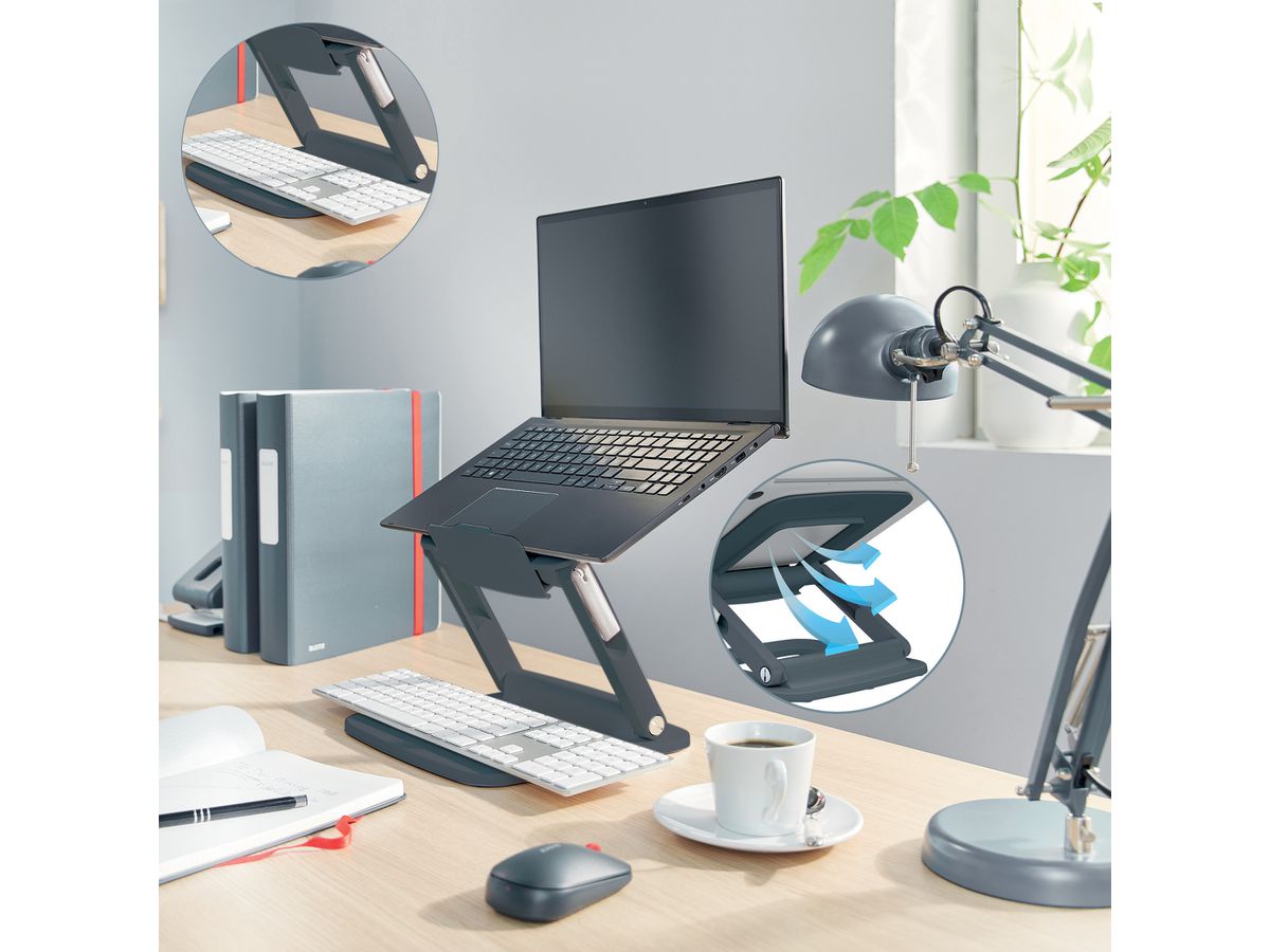 LEITZ Monitorständer Ergo 6424-00-89 Dunkelgrau (4002432138340)