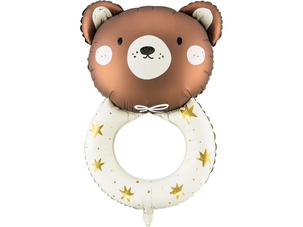 PARTYDECO Palloncino in foil 67cm FB191 Orsacchiotto sonaglio (5904555013780)