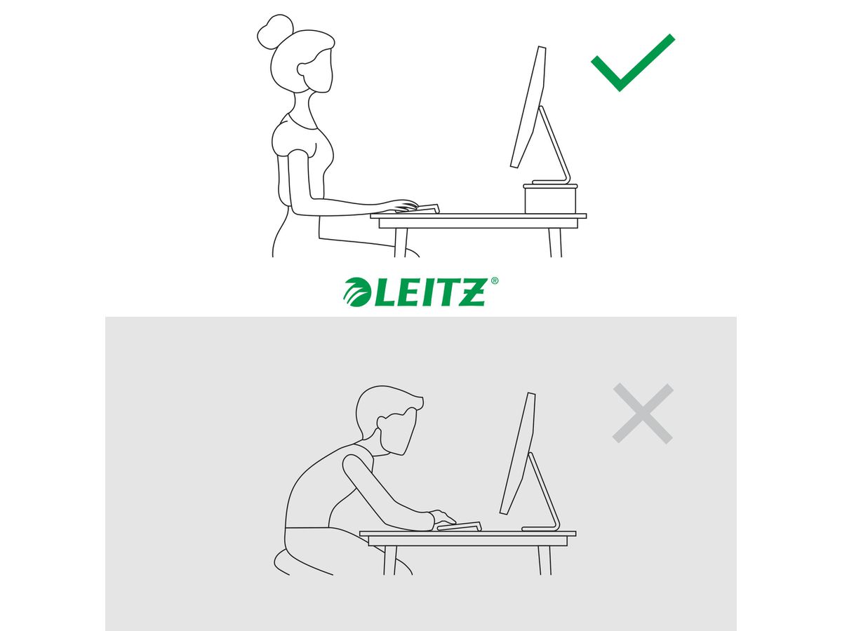 LEITZ Monitorständer Ergo 6434-00-01 Weiss (4002432132614)