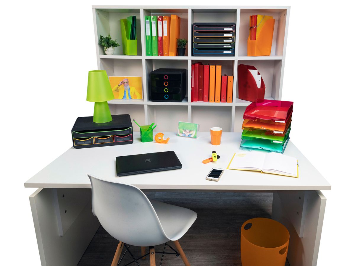 EXACOMPTA Cassettiera Big-Box Plus 308914D nero/arlecchino, 5 cassetti (9002493430136)