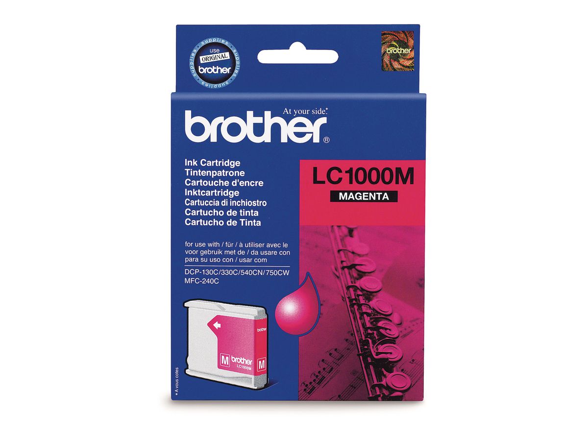 BROTHER Cartouche d'encre magenta LC-1000M DCP-130C/MFC-240C 400 pages (4977766643931)