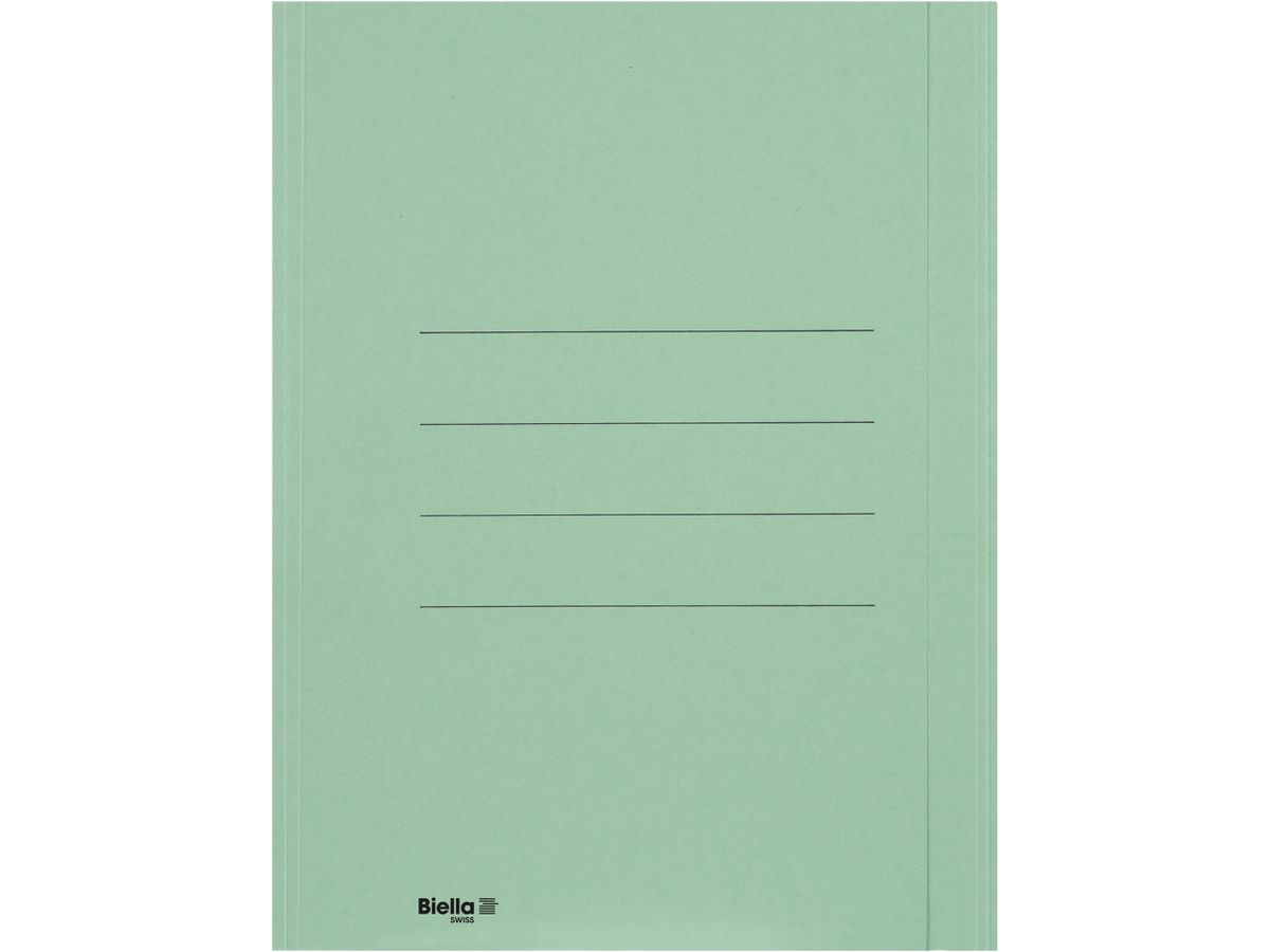 BIELLA Einlagemappe m. Klappe A4 25040130U grün 240g/m2 50 Stück (7611365216772)