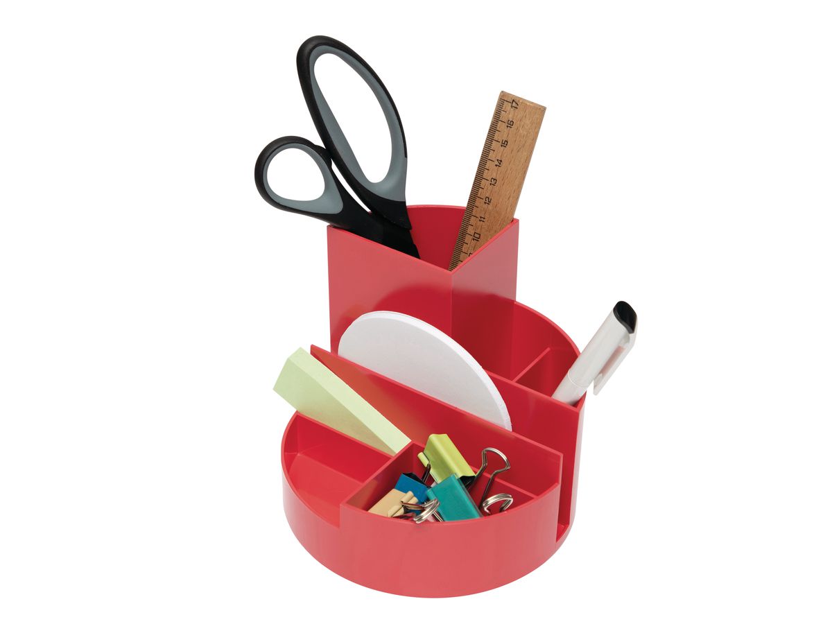 MAUL Stifteköcher Recycle 6.35 6 Fächer, rot (4002390087544)
