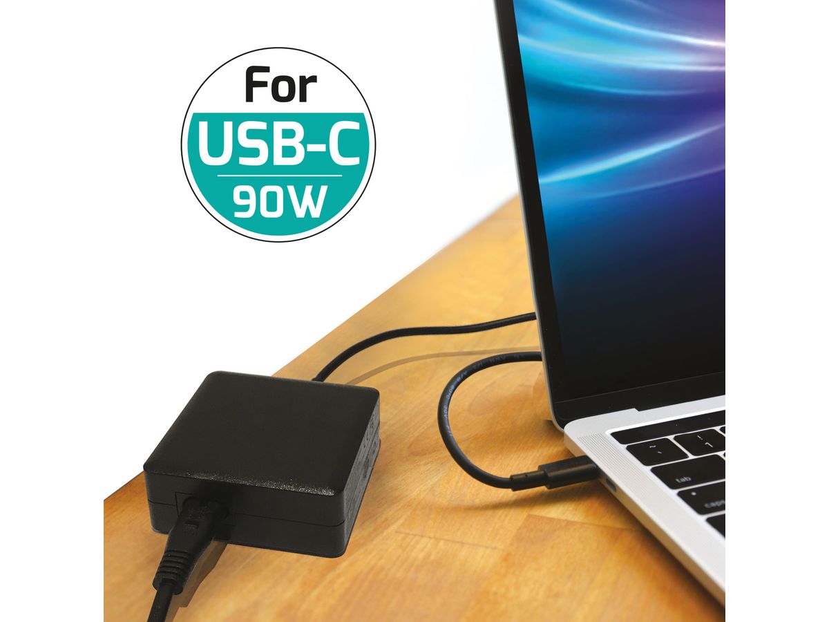 PORT PowerSupply 90W-Type C-EU 900098 black (3567049000981)