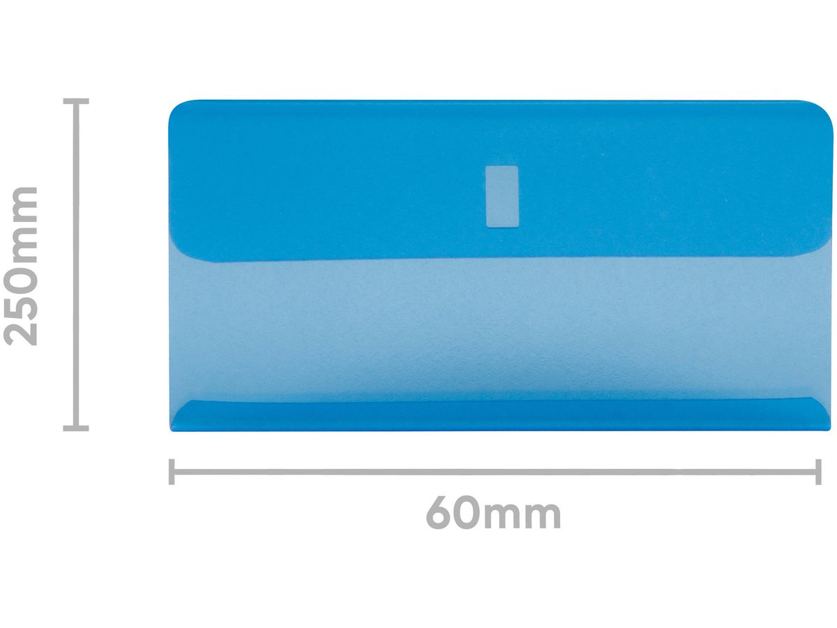 BIELLA Klarsichthülsen 60x30mm 27360205U blau 25 Stück (7611365219049)