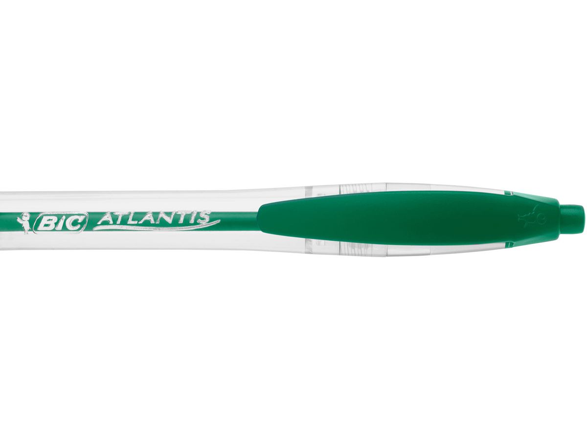 BIC Stylo à bille Atlantis 8871341 Classic NF, vert (3086123001336)