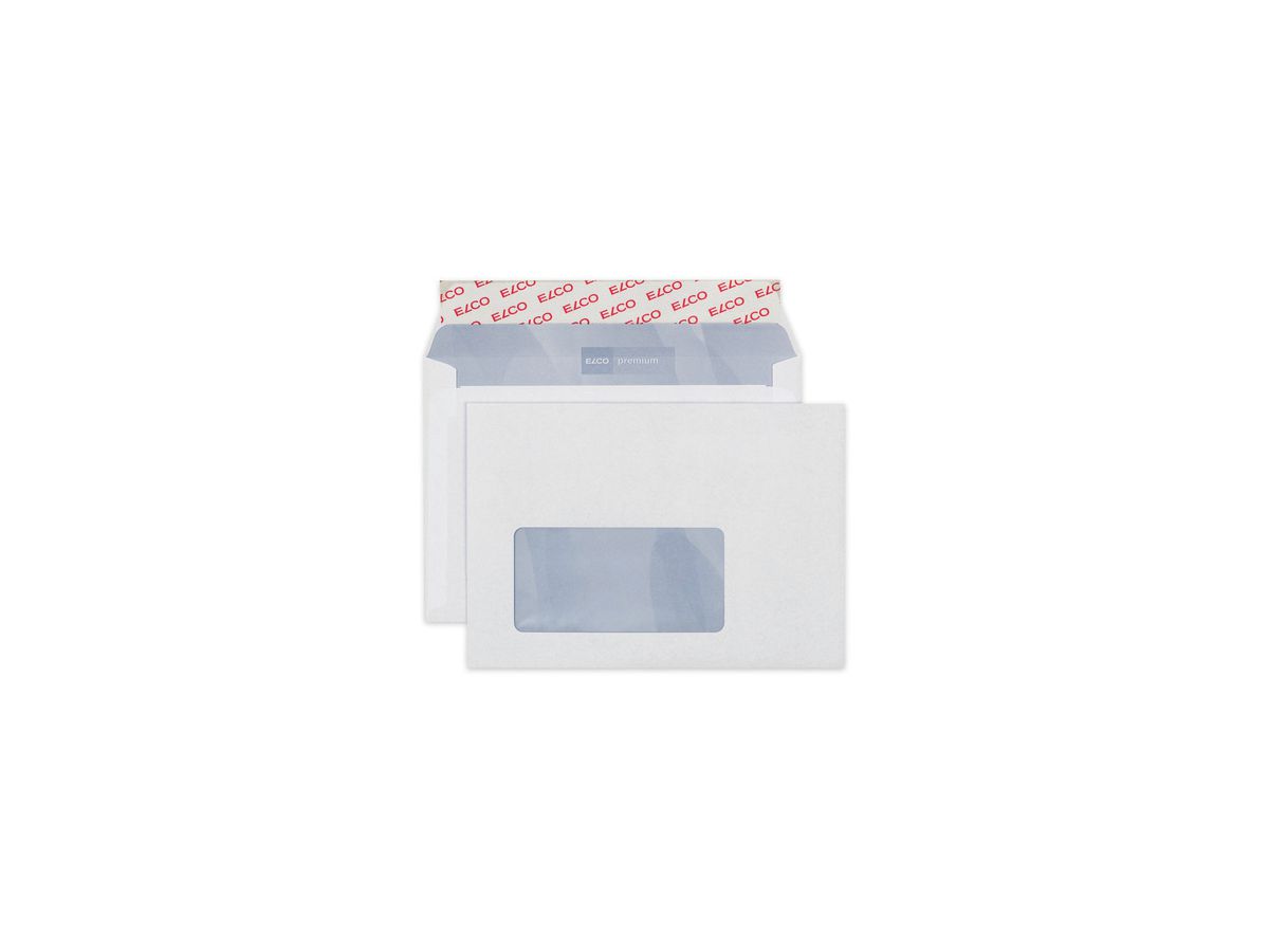 ELCO Enveloppe Premium a/fenêtre C6 30699 80g, blanc 500 pcs. (7610425844412)