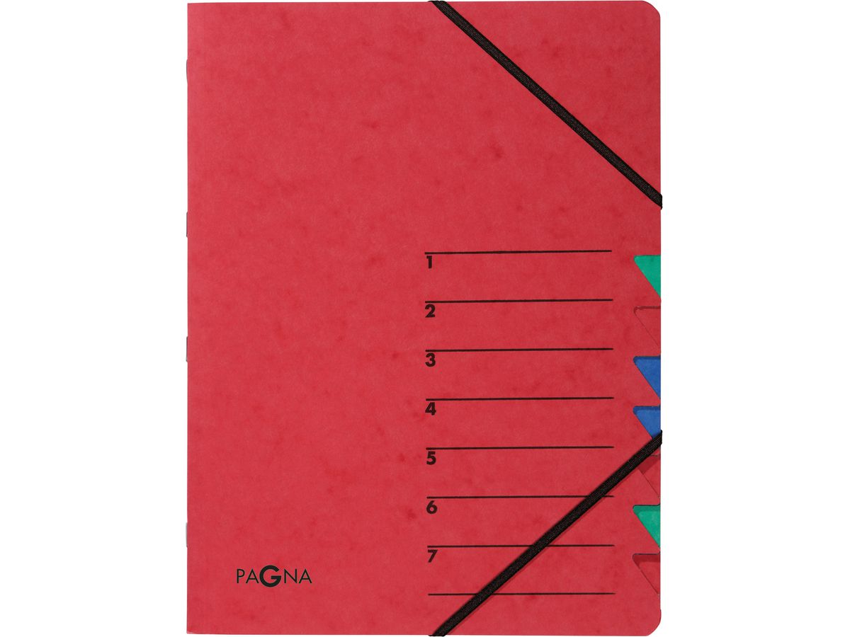 PAGNA Fächermappe EASY A4 24061-01 rot 7 Fächer (4013951003491)