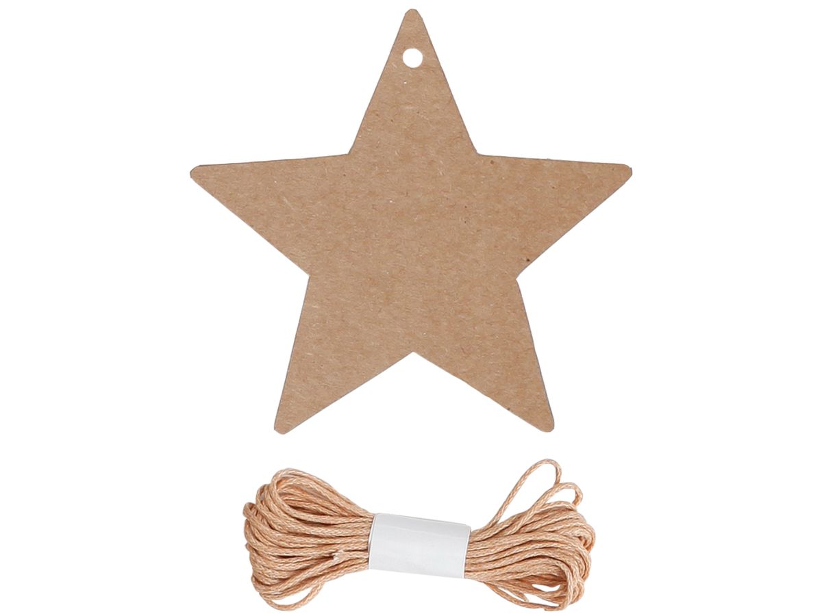 I AM CREATIVE Geschenkanhänger 4088.36 BOHO Stern II, 20 Stück (7611983164479)