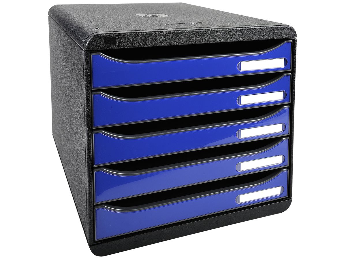 EXACOMPTA Schubladenbox 3097203D BIG-BOX Plus 5, Eco, blau (9002493423930)