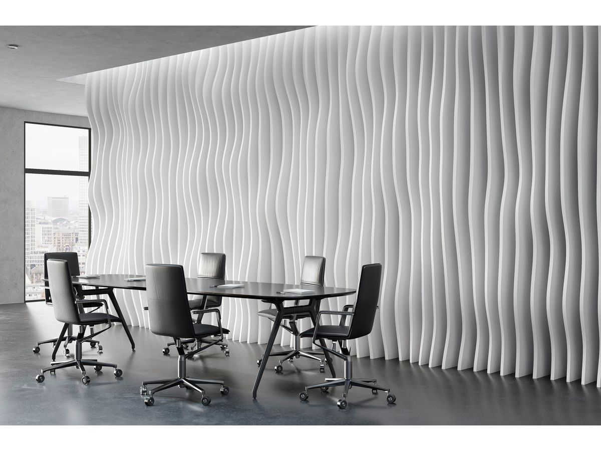 SUONO Pannelli a parete 120x120x5cm 3331.U12.0400 BLADES, bianco (7640439765366)