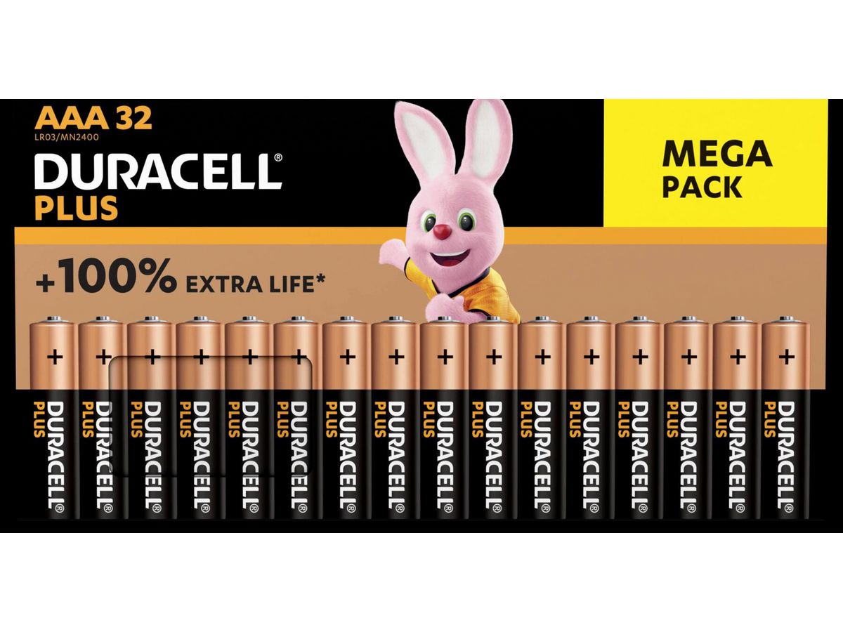 DURACELL Batterie Plus Power 4-149045 4-149045 AAA/LR03 32 Stück (5000394149045)