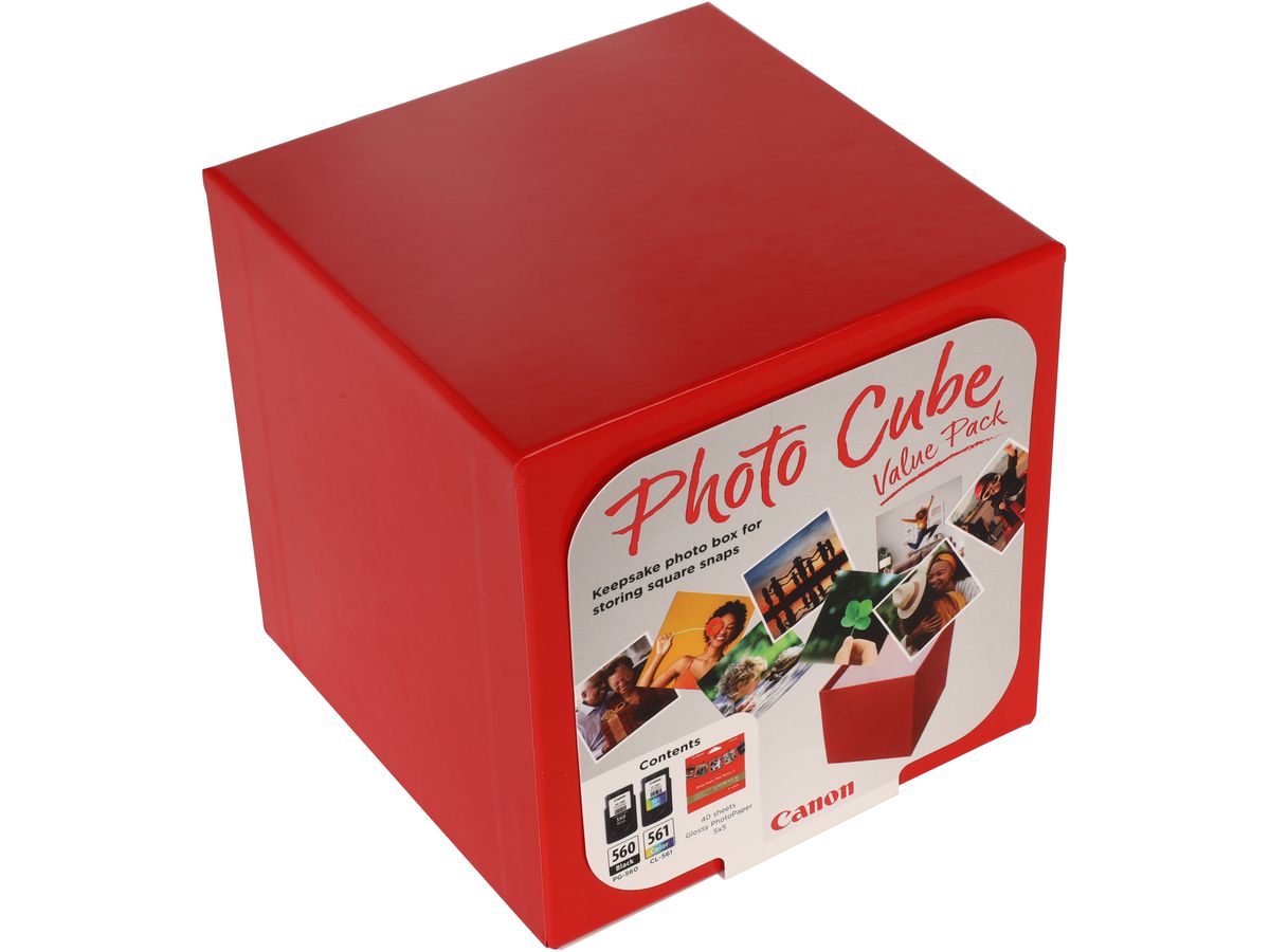 CANON Photo Cube Value Pack CMYBK PGCL560/1 PIXMA TS5350 5x5 PP-201 40Bl. (8714574676364)