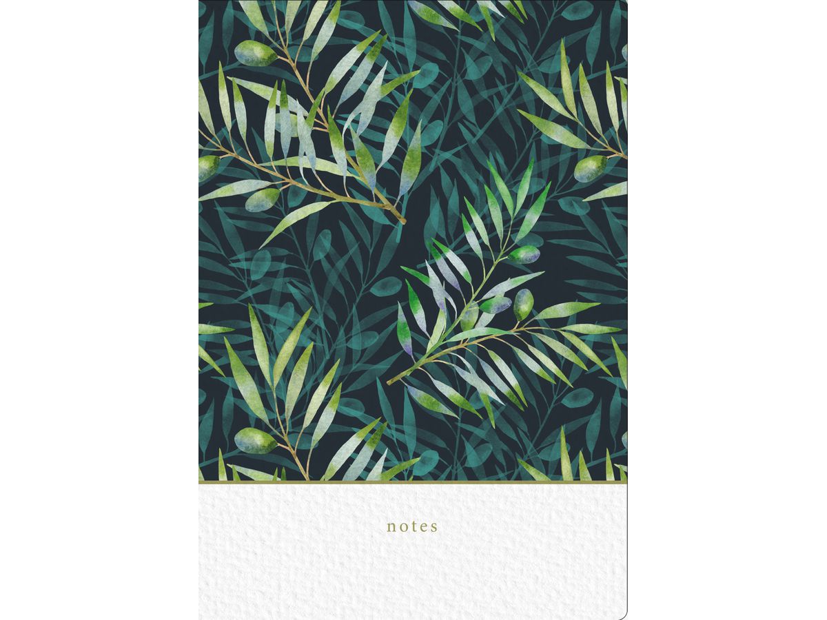 NATUR VERLAG Taccuino crushpaper A5 11011N motivo oliva, puntinato (7640140110110)