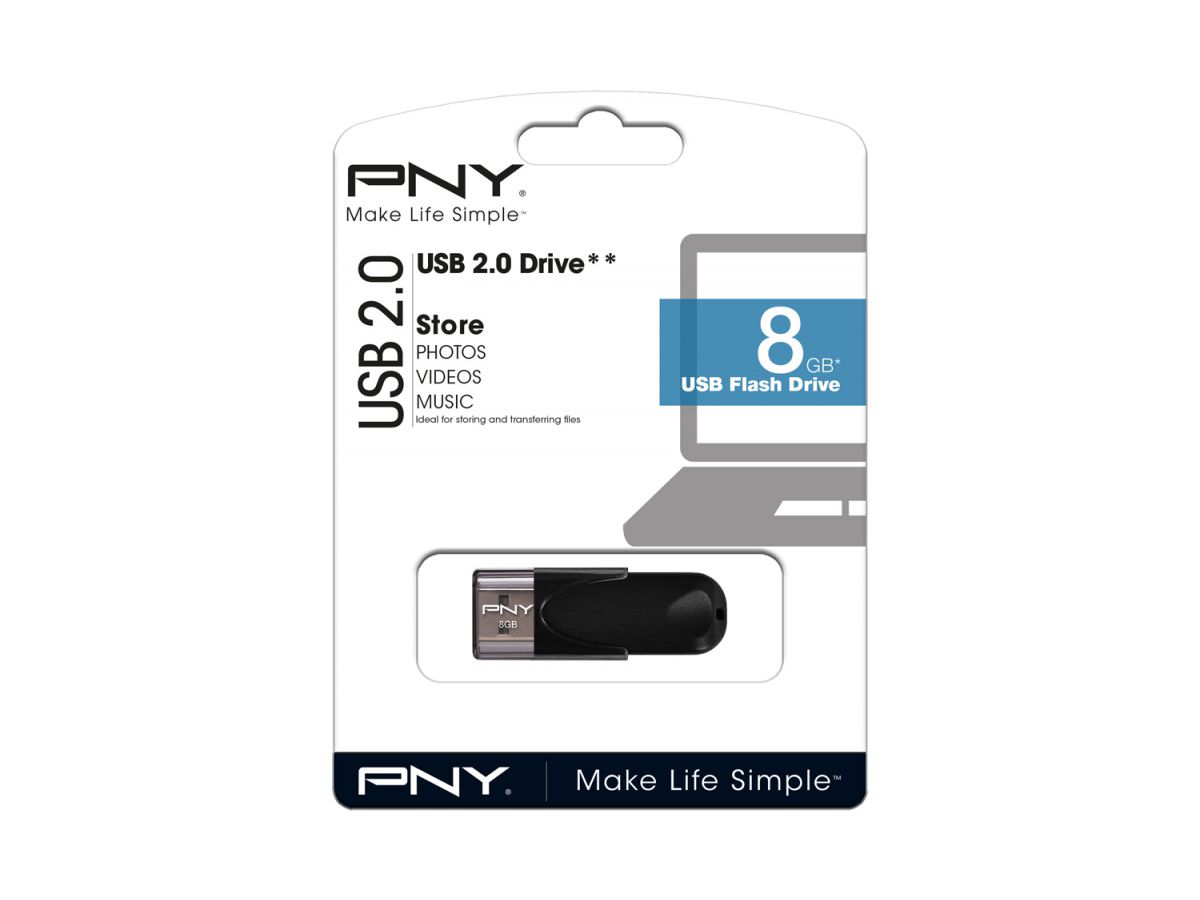 PNY Attaché 4 USB 2.0 8GB FD8GBATT4-EF (3536401519423)