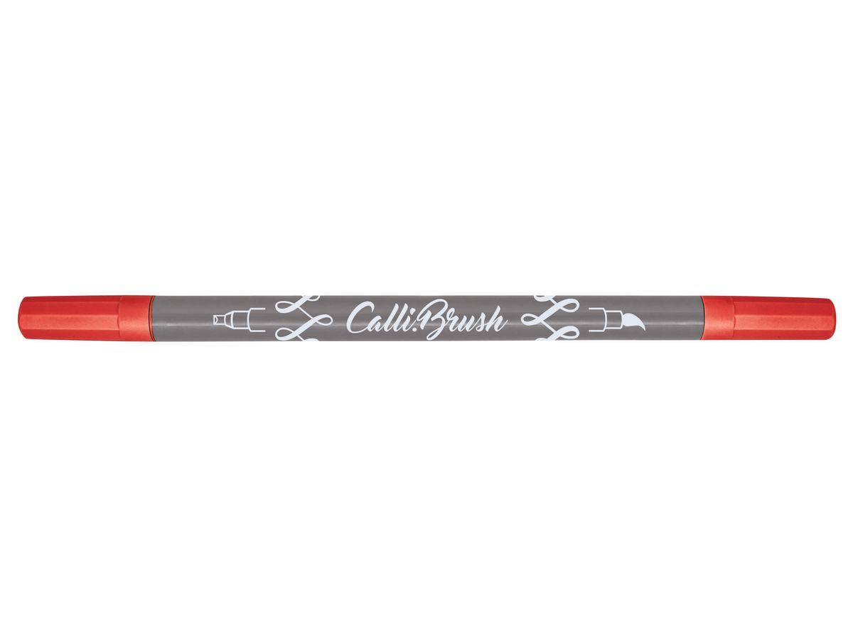 ONLINE Callibrush Pen Double Tip 2mm 19055/6 Rot (4014421190550)